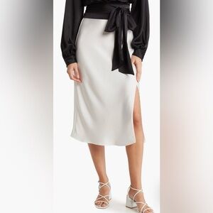 Satin Midi Skirt